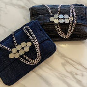 Black & Grey Velour, Sterling Silver Coins